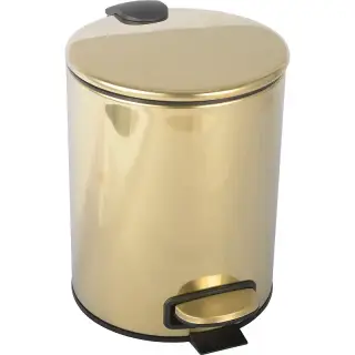 Boheme Uno Ведро с крышкой напольное, 5 литров, цвет: gold 10426-G