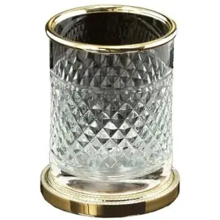 Boheme Murano Cristal Стакан настольный, стеклянный полупрозрачный, цвет: gold 10218