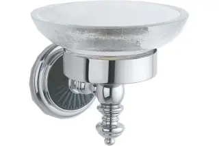 Boheme Vogue Мыльница со стеклянной чашей, подвесная, цвет: chrome 10183