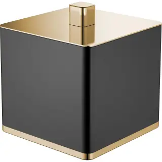 Boheme Диспенсер ватных дисков, настольный, цвет: black/gold 10964-B-G