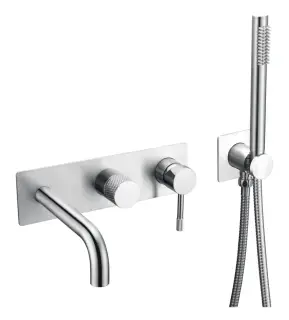 Boheme Uno Смеситель встраиваемый с душевым набором - ручной душ, излив 21 см, шланг, цвет: chrome 464-3-CR