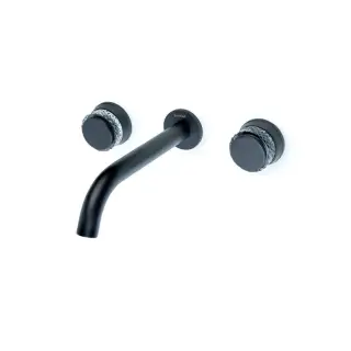 Boheme Aura Смеситель для раковины встраиваемый, излив, с внутренней частью, цвет: black 152-2-B-A