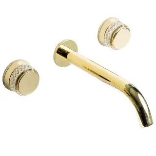 Boheme Aura Смеситель для раковины встраиваемый, излив, с внутренней частью, цвет: gold 152-2-G-A