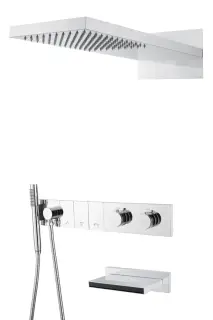 Boheme Zodiac Душевой комплект встраиваемый - термостат, верхний, ручн. душ, 3 потреб., цвет: chrome 133-2-CR