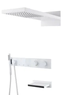 Boheme Zodiac Душевой комплект встраиваемый - термостат, душ, 3 потребителя, цвет: matt white 133-2-MW