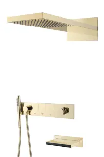 Boheme Zodiac Душевой комплект встраиваемый - смеситель, излив, душ, 3 потребителя, цвет: matt gold 132-2-MG