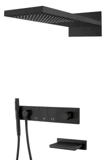 Boheme Zodiac Душевой комплект встраиваемый - смеситель, верхний, ручн. душ, 3 потреб., цвет: black 132-2-B