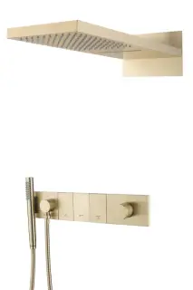 Boheme Zodiac Душевой комплект встраиваемый - смеситель, верхний, ручной душ, шланг, цвет: matt gold 132-MG