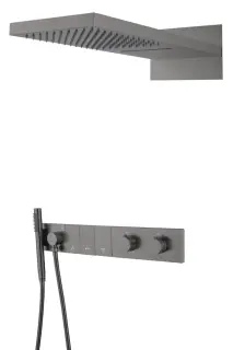 Boheme Zodiac Душевой комплект встраиваемый - термостат, душ, 3 потребителя, цвет: gun metall 133-GM