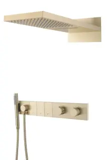 Boheme Zodiac Душевой комплект встраиваемый - термостат, душ, 3 потребителя, цвет: matt gold 133-MG
