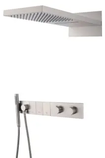 Boheme Zodiac Душевой комплект встраиваемый - термостат, душ, 3 потребителя, цвет: nickel brush 133-NB