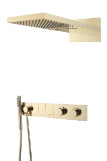 Boheme Zodiac Душевой комплект встраиваемый - термостат, верхний, ручн. душ, 3 потреб., цвет: gold 133-G