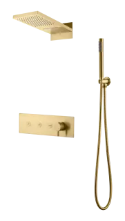 Boheme Fusion Душевой комплект встраиваемый - смеситель, верхний, ручной душ, цвет: matt gold 130-MG