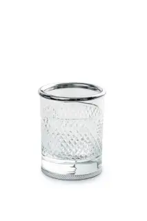 Boheme Aura Стакан настольный, стеклянный полупрозрачный, цвет: chrome 10252-CR
