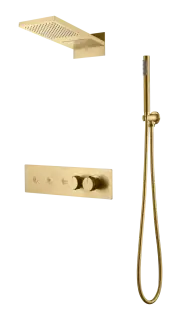Boheme Fusion Душевой комплект встраиваемый - термостат, верхний душ, 3 потреб., цвет: matt gold 131-MG