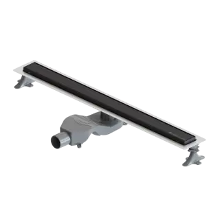 Boheme Premium Linear Трап линейный 80 см, с решеткой со щелью для воды и сифоном, цвет: black 982-80-B