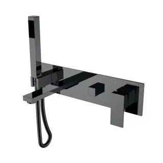 Boheme Qubic Смеситель встраиваемый с душ. набором - ручной душ, излив 21 см, цвет: shine gun metall 474-2-SGM