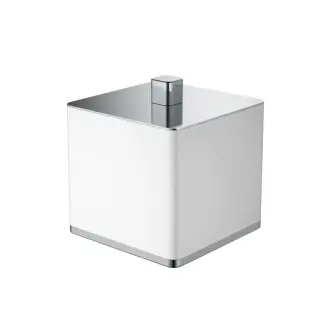 Boheme Диспенсер ватных дисков, настольный, цвет: white/chrome 10964-W-CR