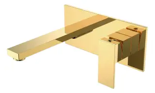 Boheme Qubic Смеситель для раковины встраиваемый, излив, с внутренней частью, цвет: gold 475-G