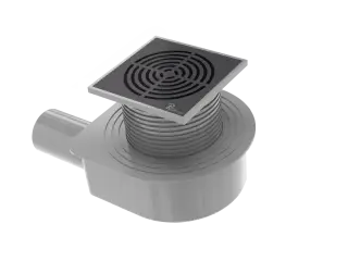 Boheme Трап точечный 15 см, с решеткой со щелью для воды, цвет: black 984-15-B