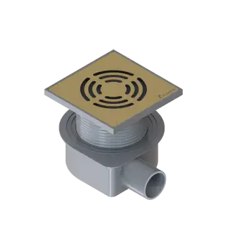 Boheme Трап точечный 10 см, с решеткой со щелью для воды, цвет: matt gold 984-10-MG