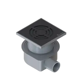 Boheme Трап точечный 10 см, с решеткой со щелью для воды, цвет: black 984-10-B