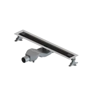 Boheme Трап линейный 60 см, с решеткой со щелью для воды и сифоном, цвет: black 981-60-B