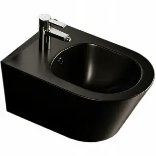 Boheme Avva Биде подвесное 53х35,5х35h см, 1 отверстие под смеситель, перелив хром, цвет: black 974-B