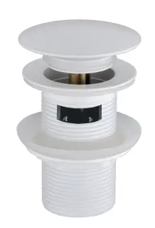 Boheme Донный клапан для раковины, автомат Click-Clack, с переливом, цвет: matt white 612/2-MW