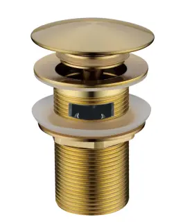 Boheme Донный клапан для раковины, автомат Click-Clack, с переливом, цвет: matt gold 612/2-MG