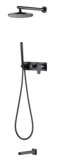 Boheme Spectre Душевой комплект встраиваемый - смеситель, верхний, ручной душ, цвет: gun metall 454-2-GM