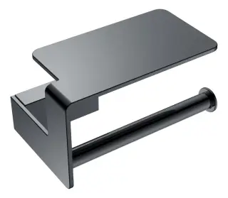 Boheme Q Держатель туалетной бумаги с полочкой, подвесной, цвет: shine gun metall 10941-SGM