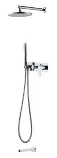 Boheme Spectre Душевой комплект встраиваемый - смеситель, верхний, ручной душ, шланг, цвет: chrome 454-2-CR