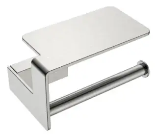 Boheme Q Держатель туалетной бумаги с полочкой, подвесной, цвет: nickel brush 10941-NB