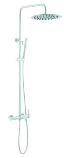 Boheme Uno Душевая стойка: смеситель, ручной душ, шланг, верхний душ 30 см, цвет: matt white 468-MW