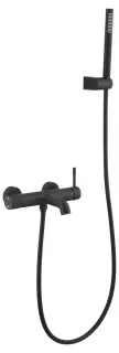 Boheme Uno Смеситель для ванны с душевым комплектом: ручной душ, шланг, излив 19 см, цвет: black 463-B