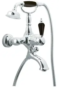 Boheme Tradizionale Nero Смеситель для ванны с душевым набором, излив 19,5 см, цвет: chrome 243