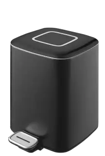 Boheme Q Ведро с крышкой напольное, 7 литров, цвет: black 10948-B