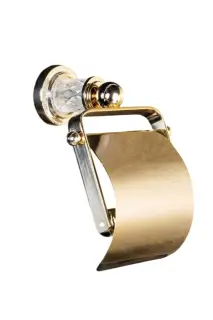 Boheme Murano Cristal Держатель туалетной бумаги с крышкой, подвесной, цвет: gold 10901-CRST-G