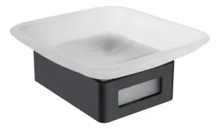 Boheme Q Мыльница со стеклянной чашей, подвесная, цвет: black 10943-B