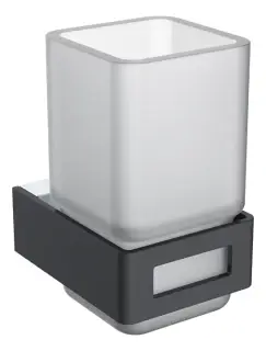 Boheme Q Стакан подвесной, стеклянный полупрозрачный, цвет: chrome/black 10944-CR-B