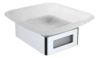 Boheme Q Мыльница со стеклянной чашей, подвесная, цвет: chrome 10943-CR