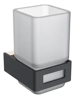 Boheme Q Стакан подвесной, стеклянный полупрозрачный, цвет: gold/black 10944-G-B