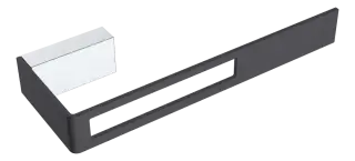 Boheme Q Полотенцедержатель 25 см, подвесной, цвет: chrome/black 10945-CR-B