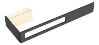 Boheme Q Полотенцедержатель 25 см, подвесной, цвет: gold/black 10945-G-B