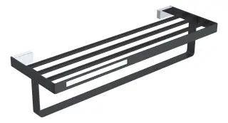 Boheme Q Полка для полотенец 60x23 см, подвесная, цвет: chrome/black 10947-CR-B