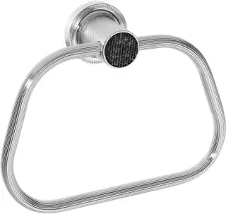 Boheme Royal Cristal Полотенцедержатель 21,5 см, подвесной, цвет: chrome/black 10925-CR-B