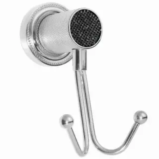 Boheme Royal Cristal Крючок для полотенец двойной, подвесной, цвет: chrome/black 10926-CR-B