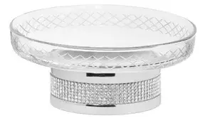 Boheme Royal Cristal Мыльница со стеклянной чашей, настольная, цвет: chrome 10930-CR