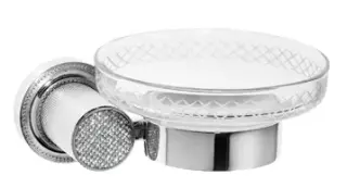 Boheme Royal Cristal Мыльница со стеклянной чашей, подвесная, цвет: chrome 10923-CR